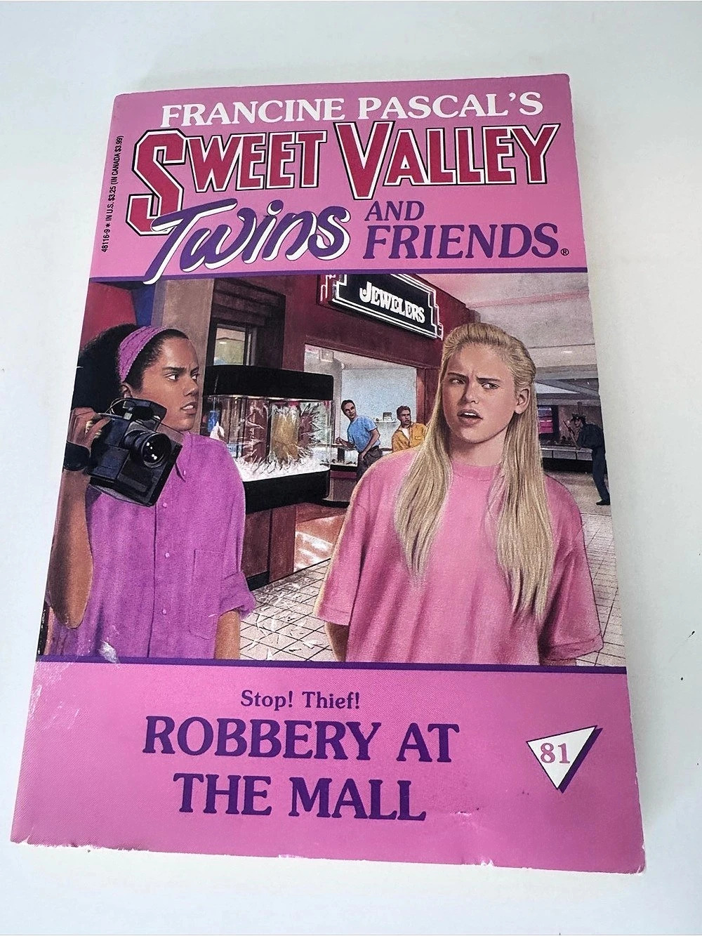 Sweet Valley Twins Robbery at the Mall Paperback Book Pink